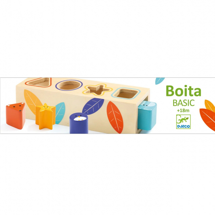 Cutie de Sortare Forme, din Lemn, Djeco Boita Basic [3]