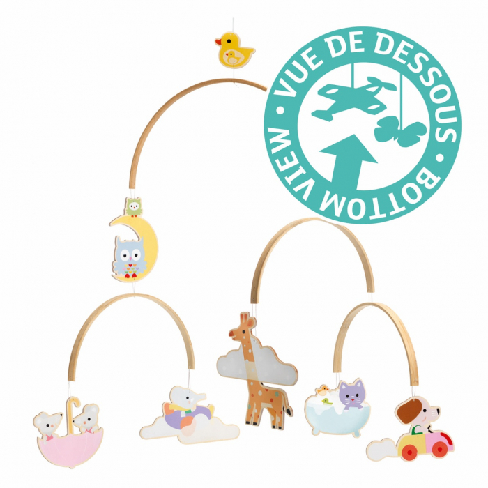 Decoratie mobila lemn camera copilului Animalute, Djeco [5]