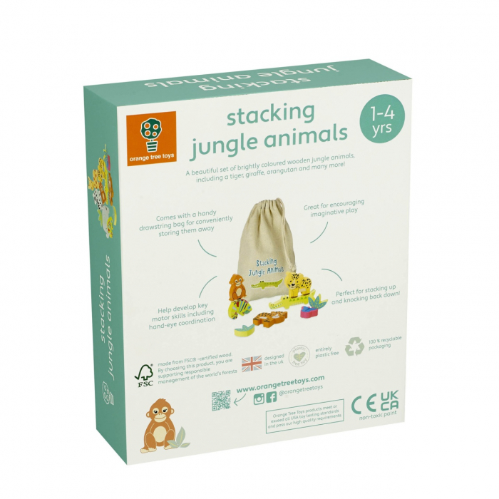 Joc Animale din jungla de stivuit, Orange Tree Toys [5]