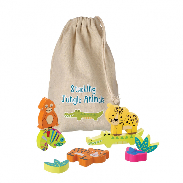 Joc Animale din jungla de stivuit, Orange Tree Toys [3]