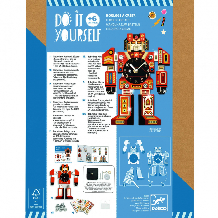Joc Creativ DIY Ceasul Robot, Djeco [6]
