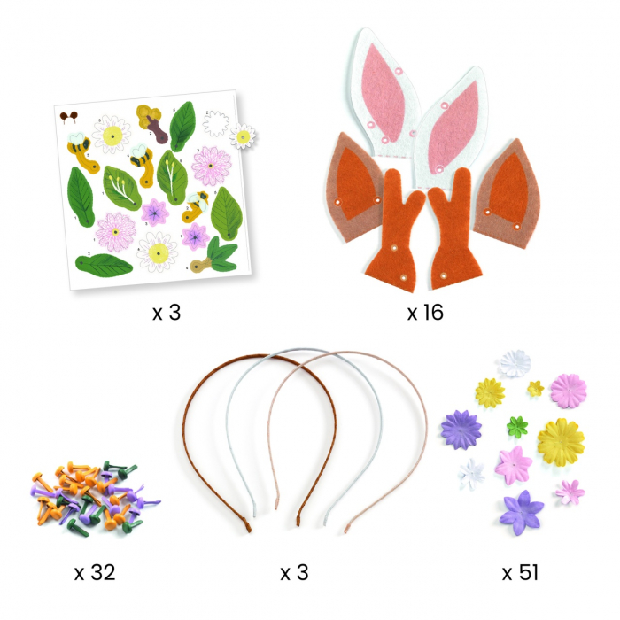 Joc creativ DIY Coronite cu flori, Djeco [3]