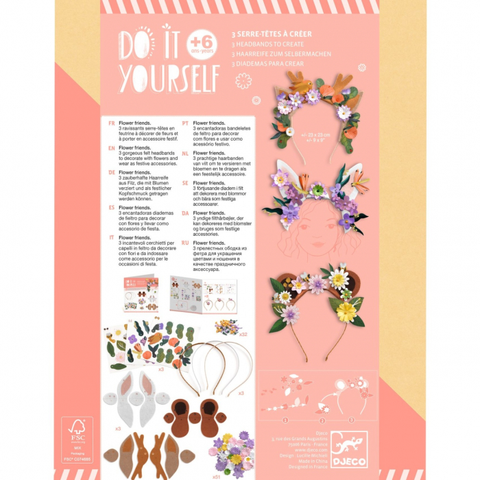 Joc creativ DIY Coronite cu flori, Djeco [5]
