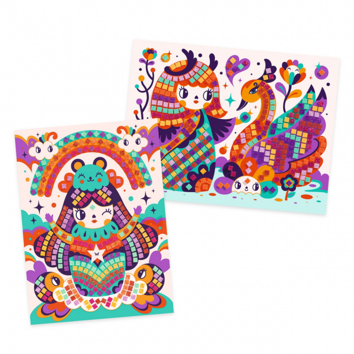 Joc creativ mozaic Kokeshis, Djeco [2]