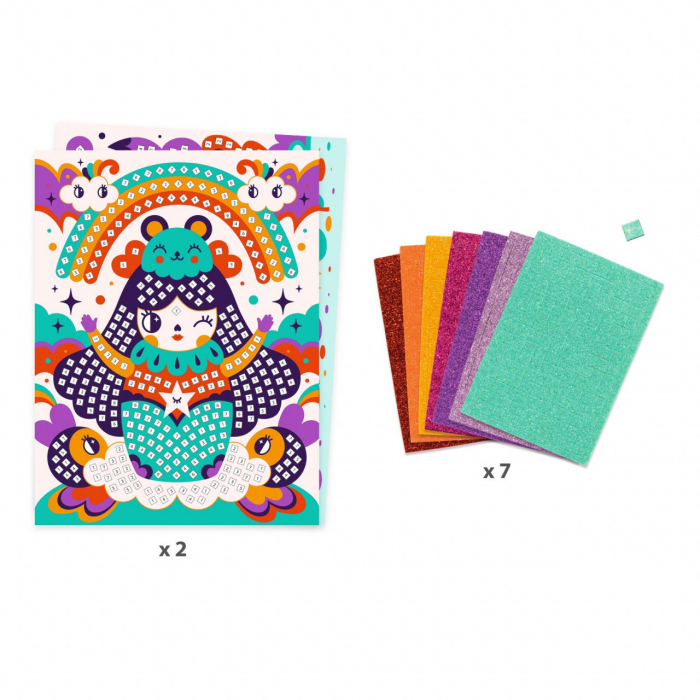 Joc creativ mozaic Kokeshis, Djeco [5]