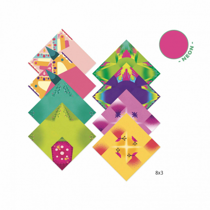 Joc creativ origami Animale si flori exotice, Djeco [3]