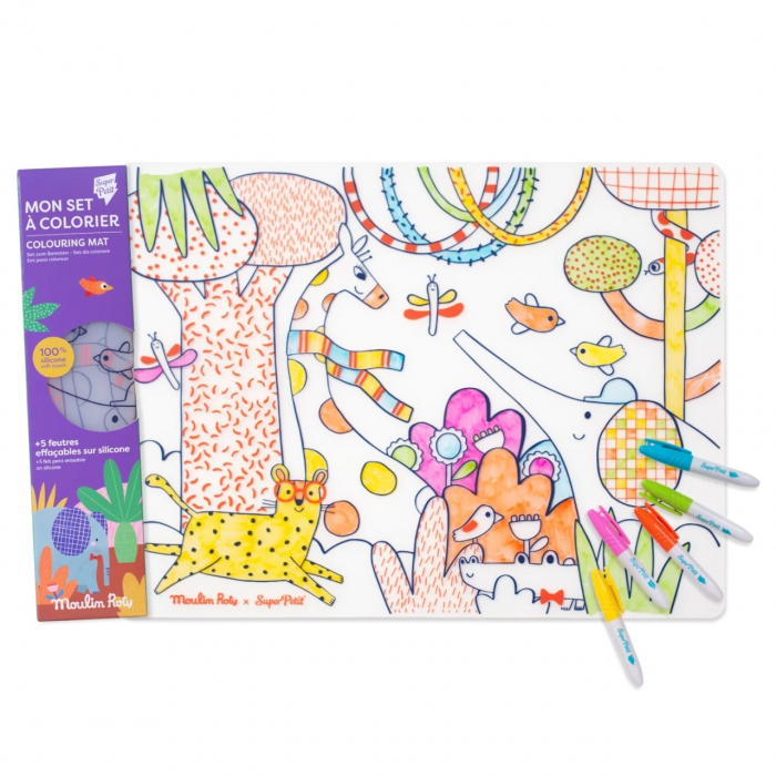 Joc creativ Plansa din silicon de colorat, Moulin Roty [1]