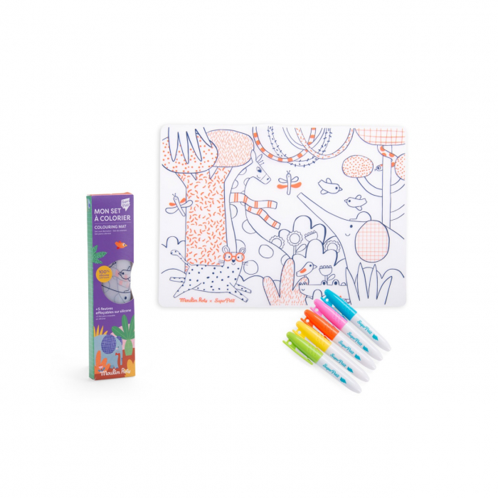 Joc creativ Plansa din silicon de colorat, Moulin Roty [2]