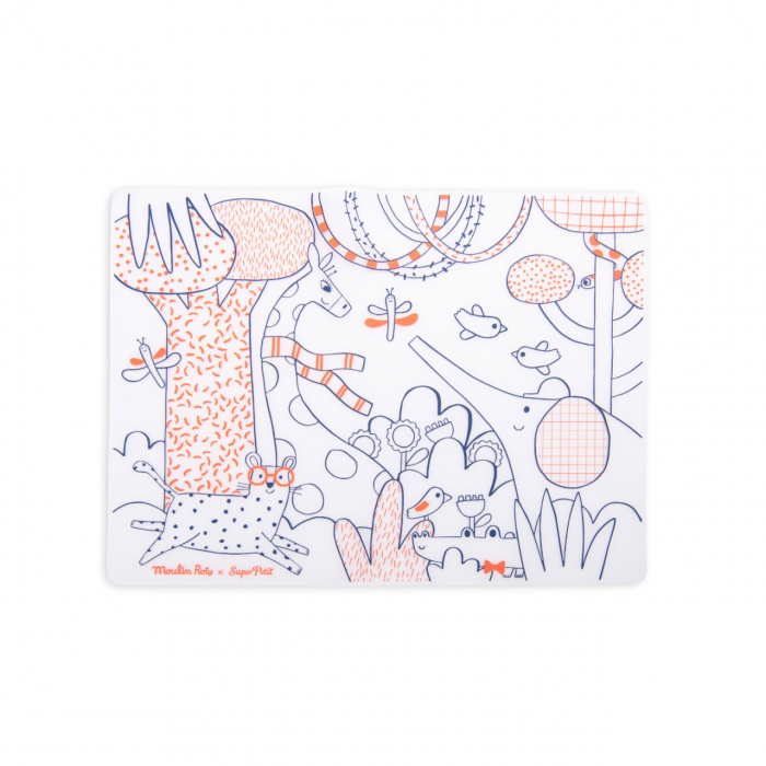 Joc creativ Plansa din silicon de colorat, Moulin Roty [5]