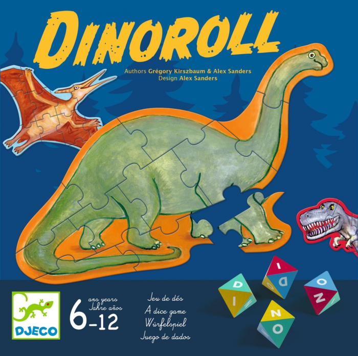 Joc cu zaruri piramidale Dinoroll, Djeco [3]