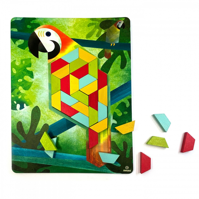 Joc educativ tip mozaic cu forme trapezoidale, Natura [2]