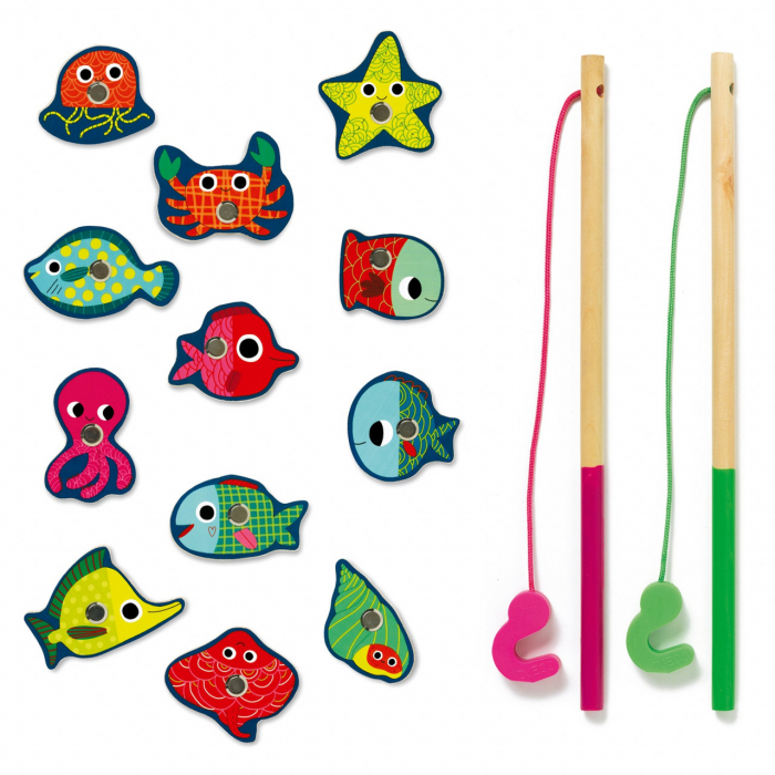 Joc magnetic de pescuit Fishing Colour, Djeco [4]