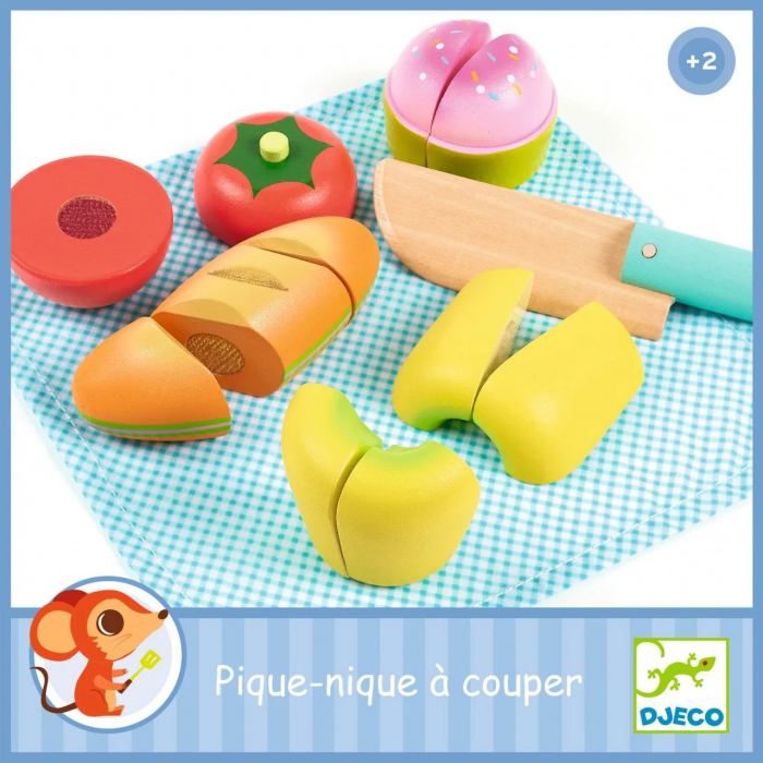 Joc Picnic Alimente de Feliat, Lemn si Velcro, Djeco [5]