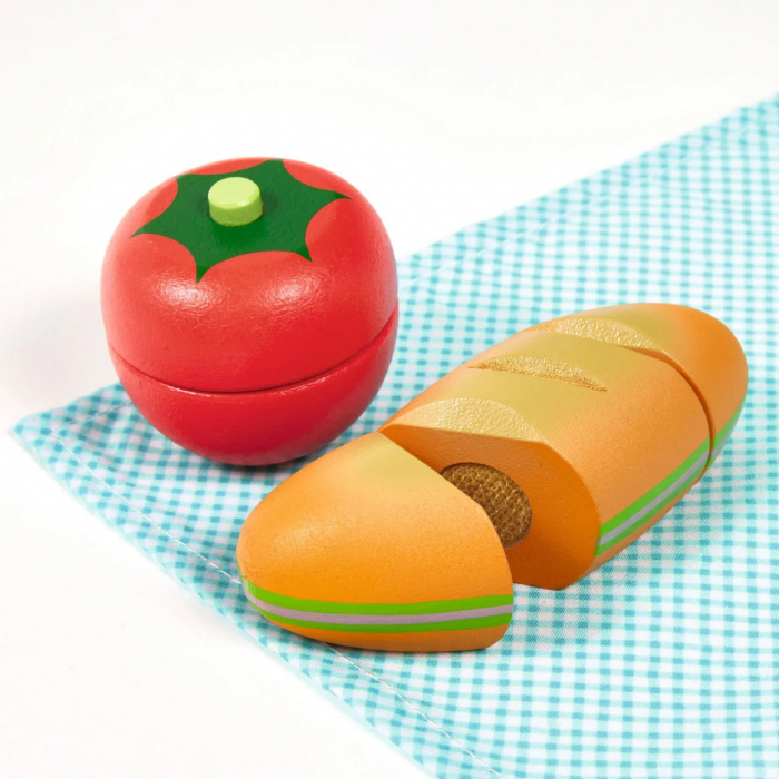 Joc Picnic Alimente de Feliat, Lemn si Velcro, Djeco [4]