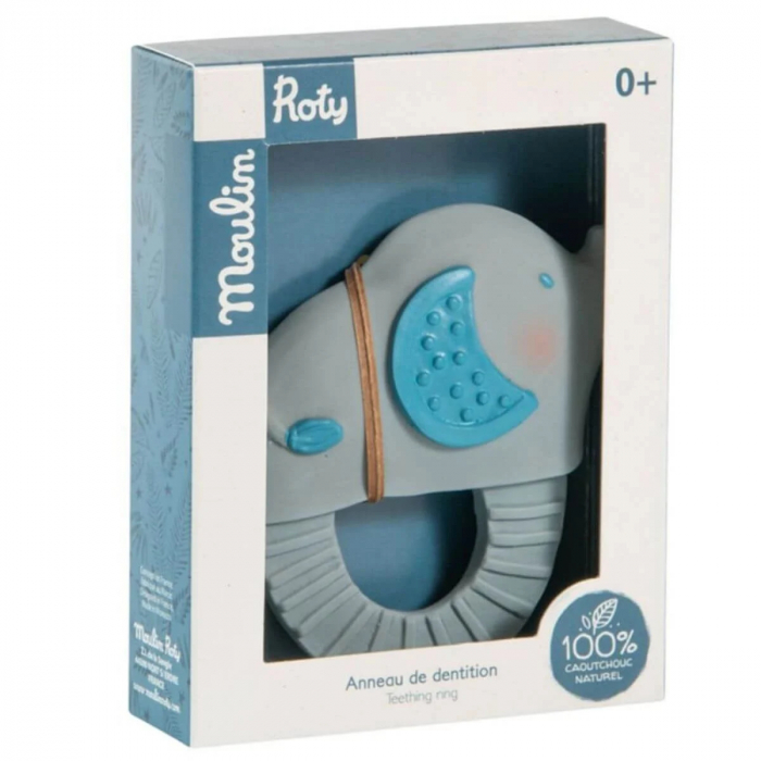 Jucarie Gingivala Elefant, 100% Cauciuc Natural, Moulin Roty [2]
