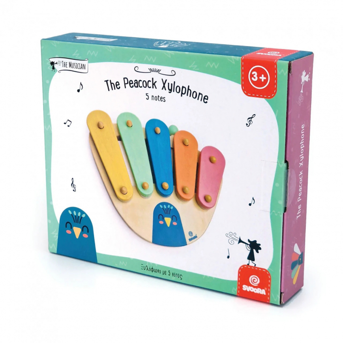 Jucarie Montessori Xilofon Paun, Svoora [2]
