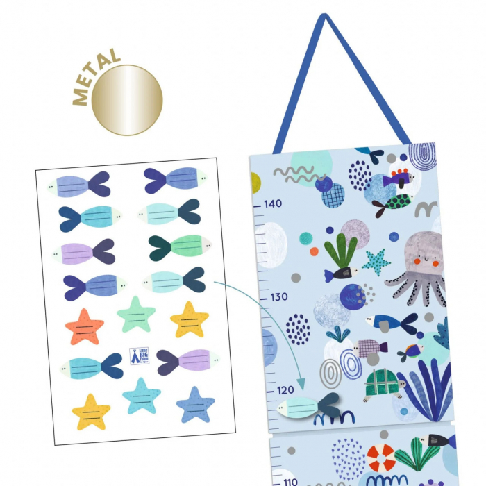 Masuratoare de Perete In Apa Marii, 60-140 cm, Djeco [4]