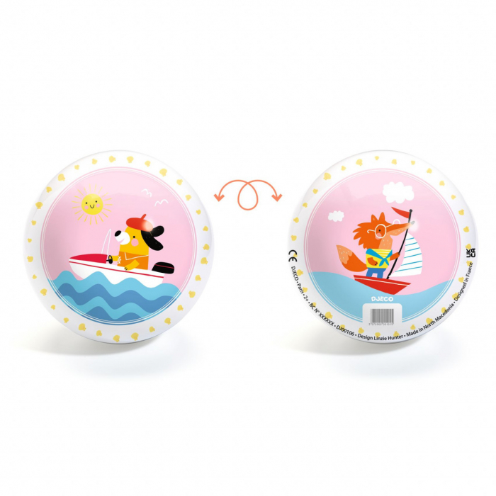 Minge Catelus si Vulpe in Barca, 12 cm, cu Valva, din PVC [3]
