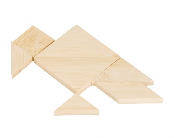 Mini Tangram din Lemn in Cutie Metalica, Usor Portabil [4]