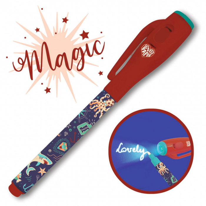 Pix magic Steve cu cerneala invizibila si lumina UV, Djeco [2]