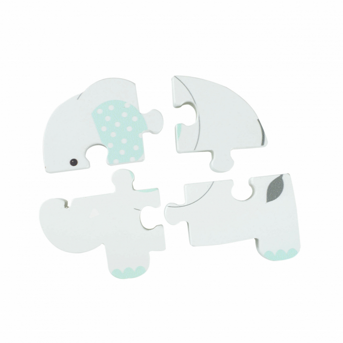 Puzzle Elefant din Lemn, 4 Piese [5]