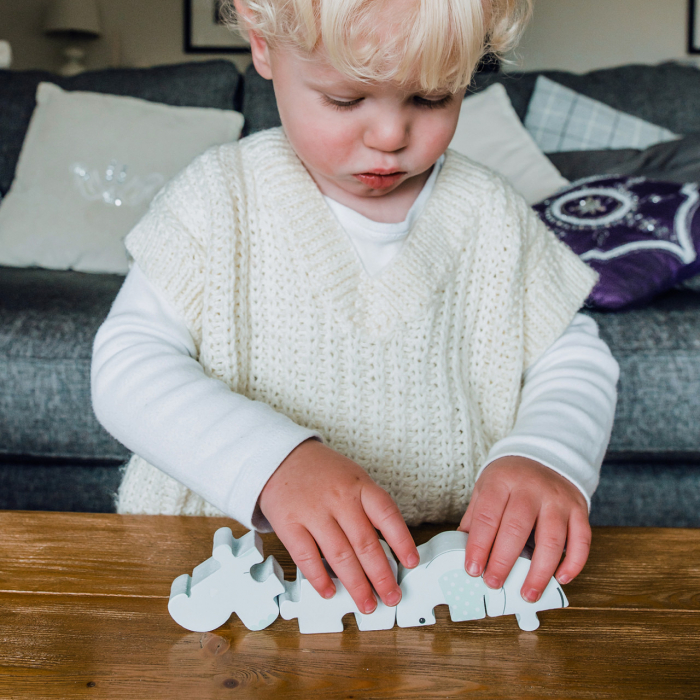 Puzzle Elefant din Lemn, 4 Piese [3]