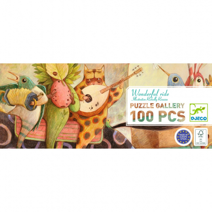 Puzzle Galerie: La Plimbare, 100 Piese Carton si Poster, 97 x 33 cm, Djeco [4]