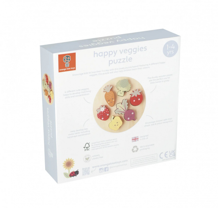 Puzzle Legume si Fructe, 6 Piese, 12+ luni [5]