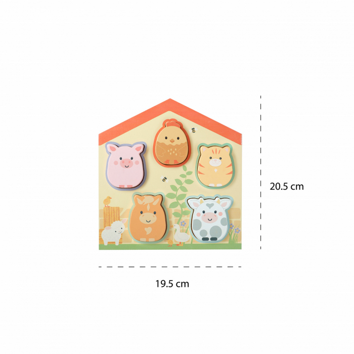 Puzzle lemn animale de ferma, Orange Tree Toys [4]