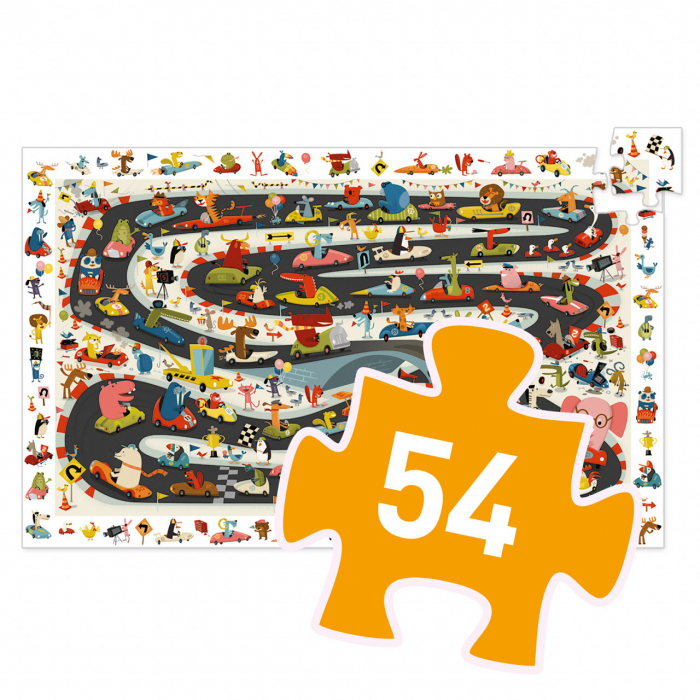 Puzzle observatie Raliul masinilor, Djeco [2]