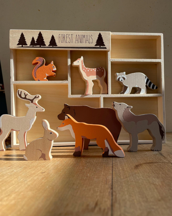 Set 8 Animale de Padure din Lemn [6]