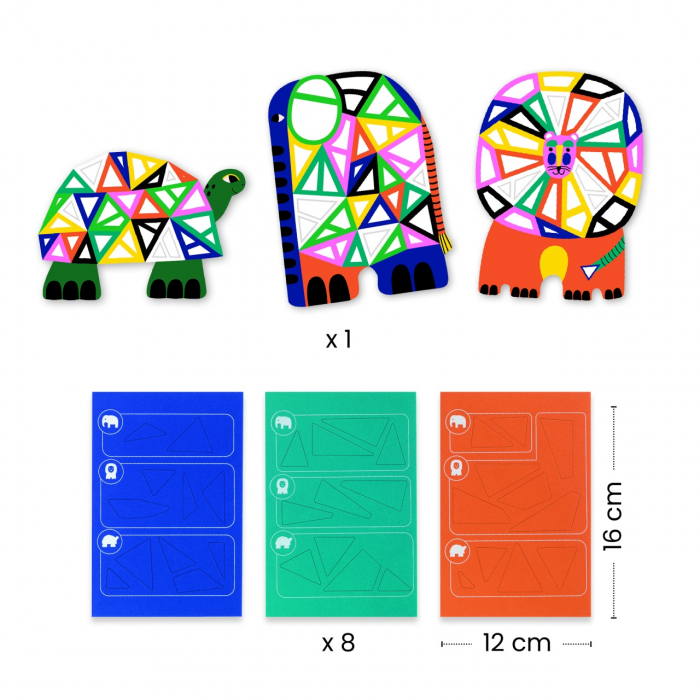Set creativ mozaic Animale, Djeco [3]
