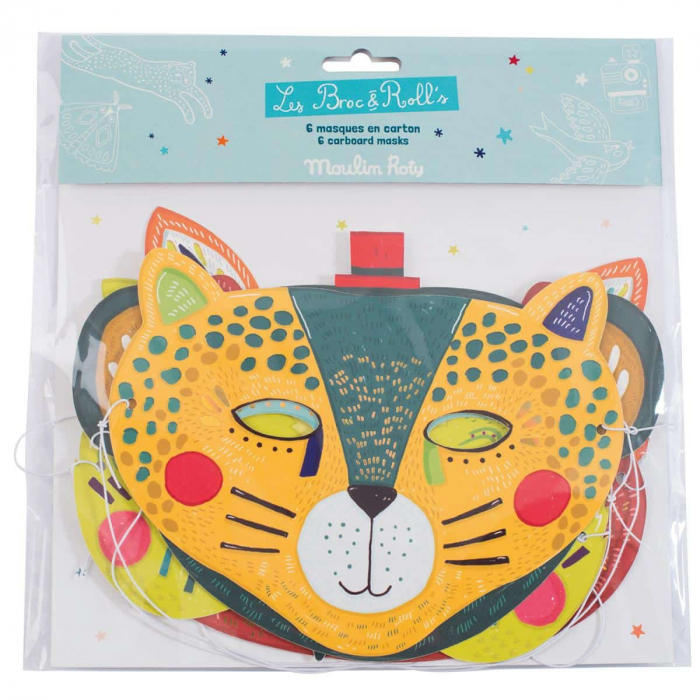 Set cu 6 masti animale, Moulin Roty [1]