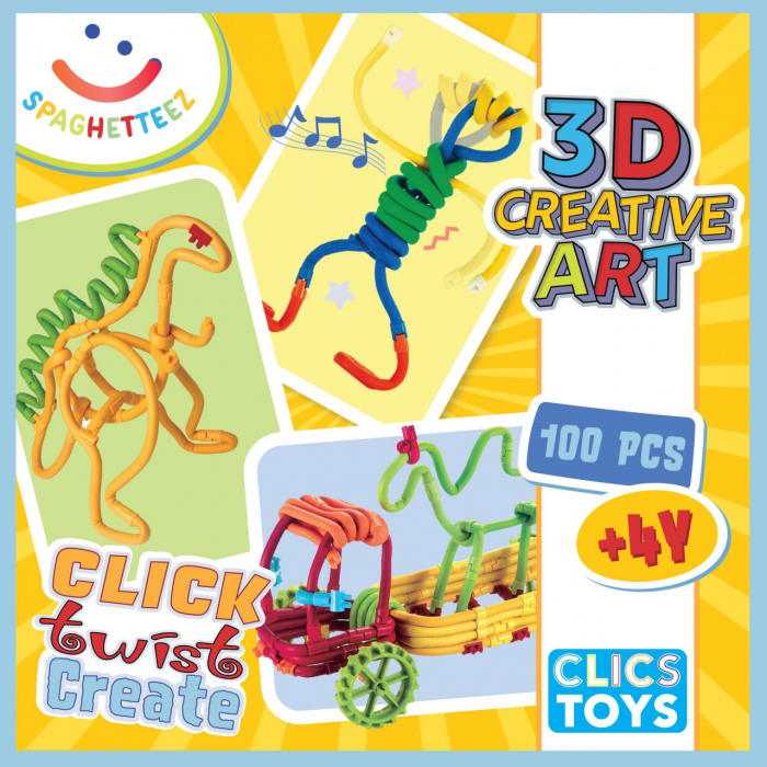 Set de construit cu magnet Spaghetteez 100 piese [5]