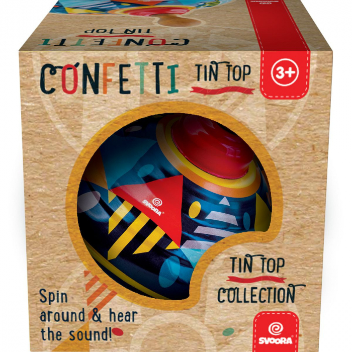 Titirez cu sunet si maner din lemn Confetti [2]