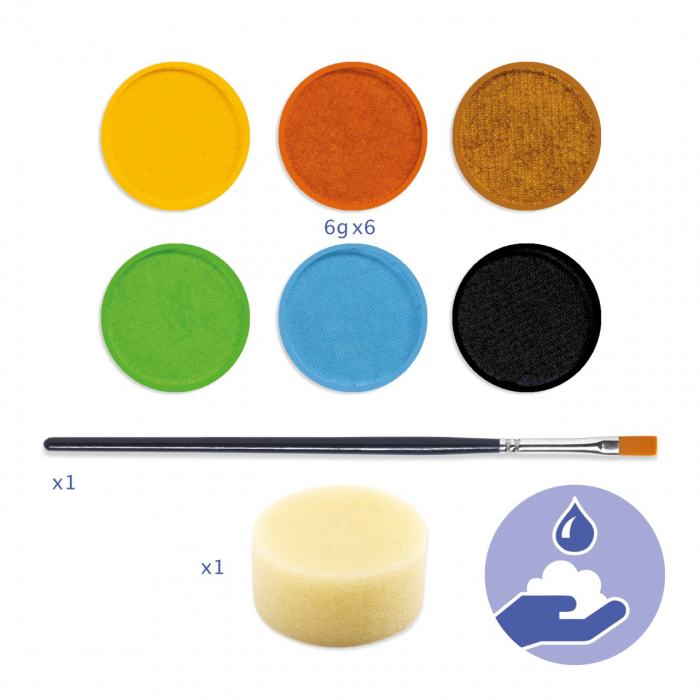 Trusa make-up culori natur non alergice, pictura pe fata, Djeco [3]