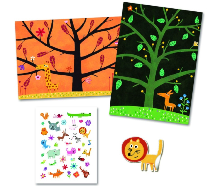 Abtibilduri repozitionabile cu animale, Djeco [1]