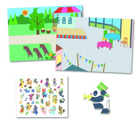 Abtibilduri repozitionabile Parada muzicala, Djeco [1]