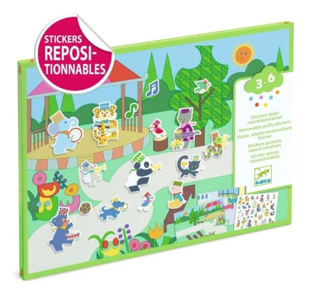 4 - 5 Ani - Abtibilduri repozitionabile Parada muzicala, Djeco