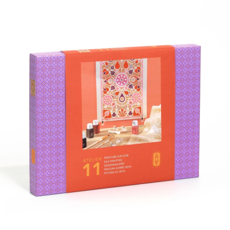 Educative - Atelier creativ 11 pentru adulti Pictura pe matase, Djeco