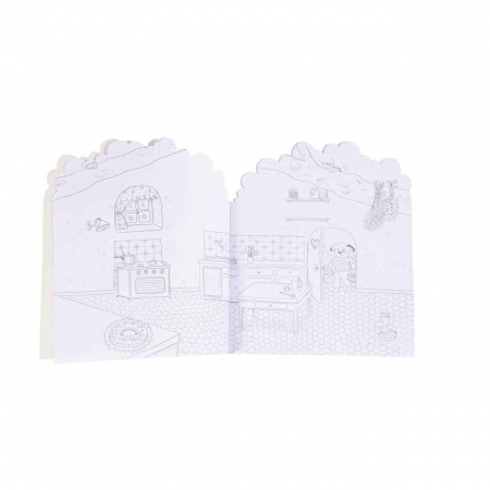 Carte de colorat cu stickere Marea familie, Moulin Roty [3]