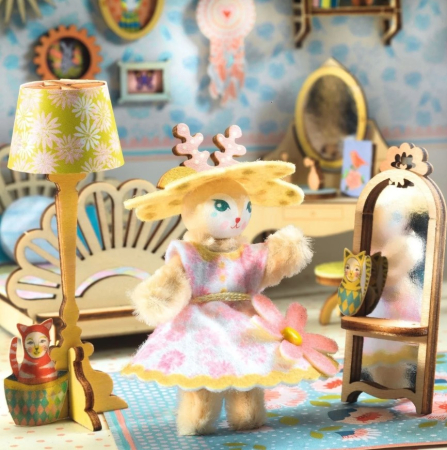 Casuta miniaturala de asamblat si colorat Alba, Djeco [6]