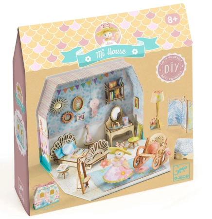 7 - 8 Ani - Casuta miniaturala de asamblat si colorat Alba, Djeco