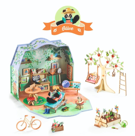 Casuta miniaturala de asamblat si colorat Olive , Djeco [2]