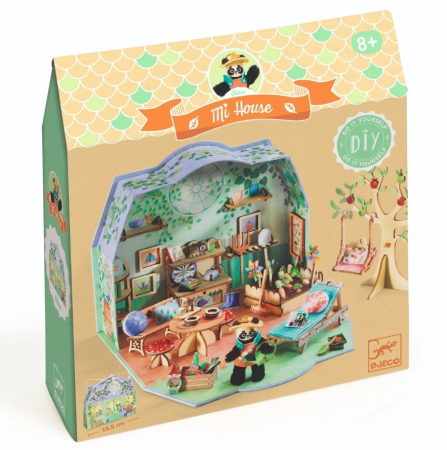 7 - 8 Ani - Casuta miniaturala de asamblat si colorat Olive , Djeco