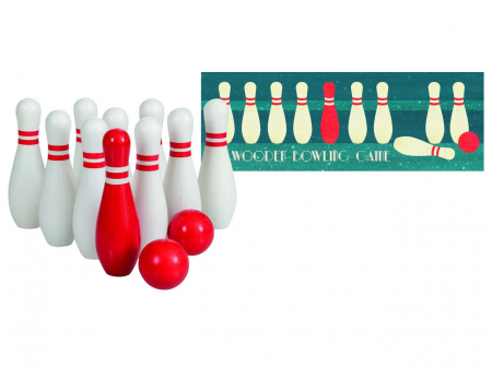 De exterior - Joc Bowling cu Popice din Lemn, Egmont Toys