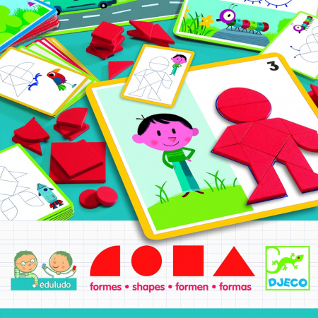 Joc Forme Geometrice Eduludo, 3 Niveluri Dificultate, 36 Piese tip Tangram [2]