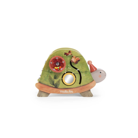 Jucarii din lemn - Jucarie multifunctionala din lemn Testoasa, Moulin Roty