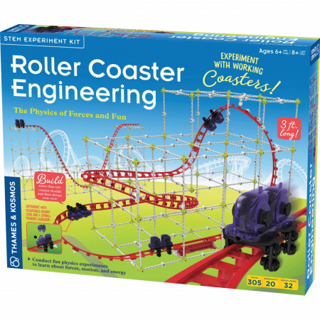 Cadouri - Kit STEM Inginerie pentru Roller Coaster - 305 Piese, 20 Experimente