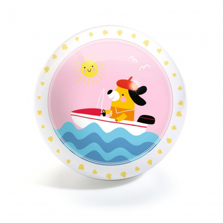 De exterior - Minge Catelus si Vulpe in Barca, 12 cm, cu Valva, din PVC